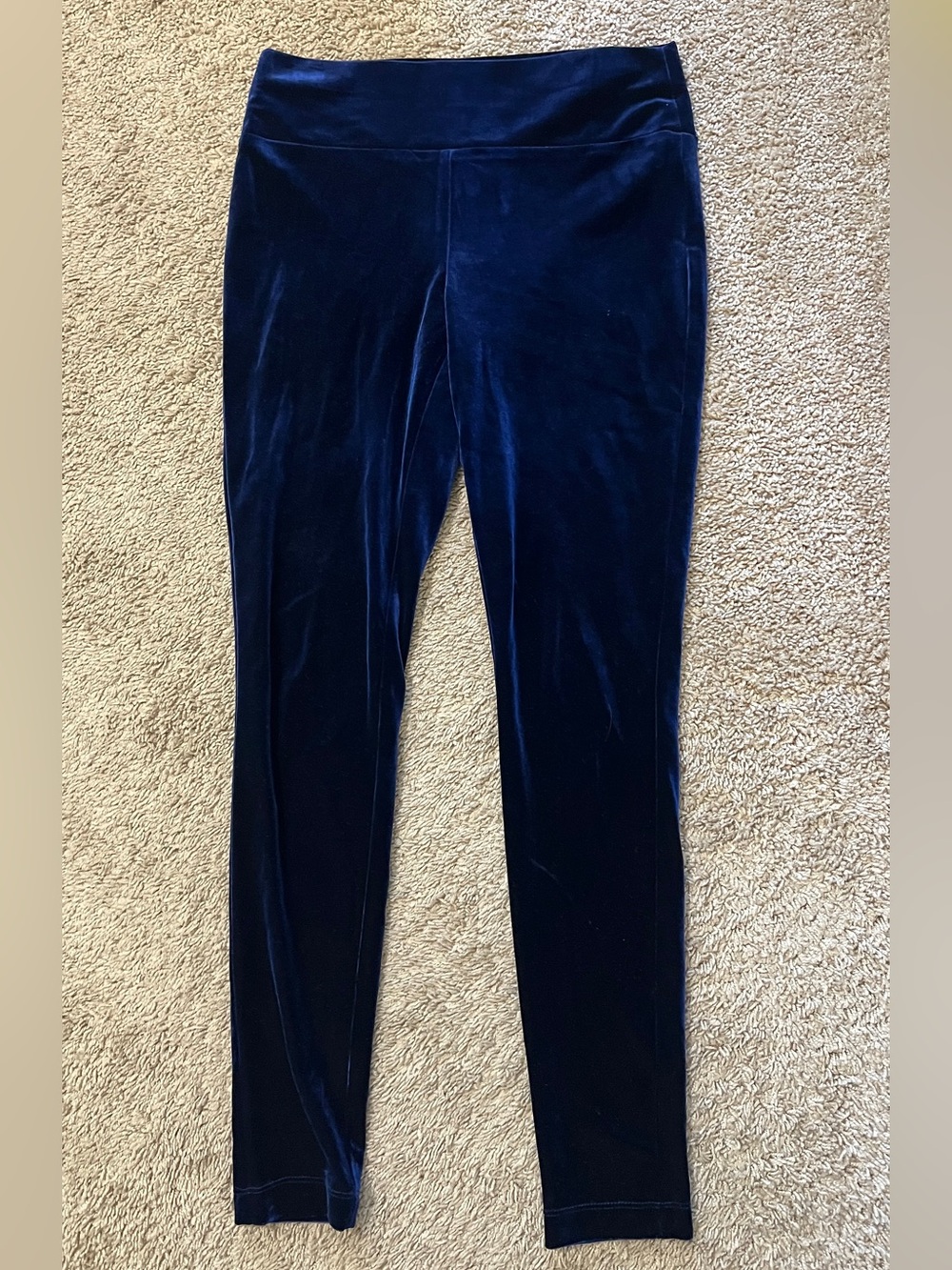 INC International Concepts Velvet Leggings - Deep Navy